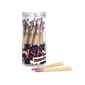 Vente en gros d'emballage de papier rouleau pré-personnalisé logo privé cône roulé blanc brun dans une bouteille en pot avec étiquette imprimée 50 pièces - Product Image 1