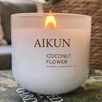Bougie parfumée AIKUN sur le thème d'Halloween, en verre coloré, en forme de citrouille ou de fantôme, cadeau de fête, avec service OEM ODM et étiquette privée