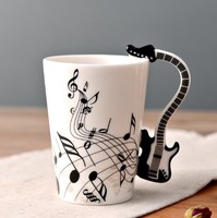 Tasse à musique en céramique 3D de dessin animé magique, tasse à lait, violon, tasse à café musicale, tasse créative