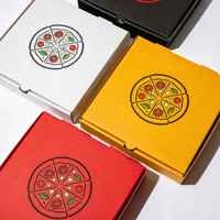 Boîte à pizza personnalisée en pulpe moulée ondulée de qualité alimentaire, écologique, jetable, finition kraft mate, design pliable, impression quadricolore à chaud