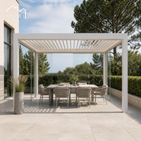 Pergola à toit à lamelles HESIWEI 3x4m en aluminium motorisée, pare-soleil pour hôtel, restaurant, terrasse