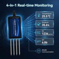Capteur isolé de température/humidité/pH/EC du sol OHTS1024 |    IP68 |   RS485 Modbus |   Agriculture de précision de qualité industrielle