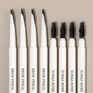 Wholesale White Eyebrow Pencil Private Label Custom With Brush Retractable Waterproof Creamy Eye Brow Pencil