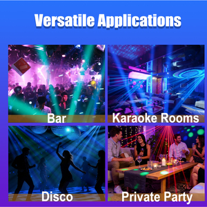 ไฟดิสโก้ RGBW 5-in-1 จากโรงงานโดยตรง พร้อมรีโมทควบคุมเสียง DMX512 ไฟ LED เลเซอร์ สโตรบ บีอาย สโตรบ สำหรับงานปาร์ตี้ ดีเจ คาราโอเกะ บาร์ - Product Image 4