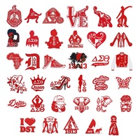 Vente en gros de patchs brodés DST Sorority de haute qualité, à appliquer à chaud, en vrac, pour la sororité DST Delta