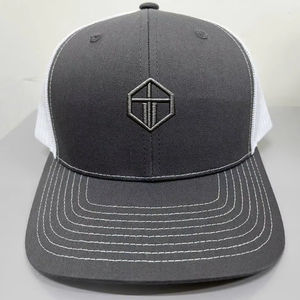 Custom 6 Panel Dark Grey Full Mesh 112 Style Trucker Hat Adjustable <b>Snapback</b> <b>Cap</b> with Custom Embroidery Logo for Men and Women - Product Image 1
