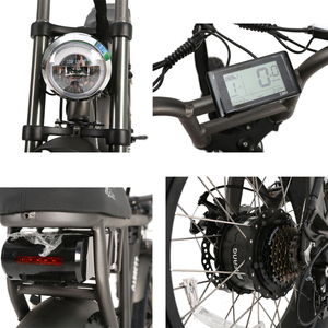 Bicicleta Eléctrica de Montaña con Amortiguador Central Ajustable, Motor de 48V/52V 1000W, Neumáticos E-Fat de 20*4 Pulgadas, Cuadro de Aluminio - Product Image 6