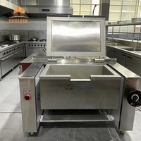80L Kommerzieller Intelligenter Edelstahl-Kippkochtopf mit Automatischer Abschaltung, Hochleistungs-Gasdampfkochtopf 10000-20000W