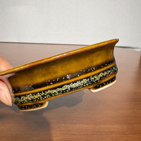 Pot Bonsai Keramik Persegi Panjang Mini Berlapis Kaca dengan Lubang Drainase, Ramah Lingkungan, Ringan, Cocok untuk Rumah dan Pusat Perbelanjaan