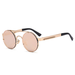 MS 8151 <span class=keywords><strong>Gafas</strong></span> de Sol <span class=keywords><strong>Redondas</strong></span> Steampunk de Metal Vintage con Resorte Personalizado para <span class=keywords><strong>Mujer</strong></span>, Gran Venta - Product Image 4