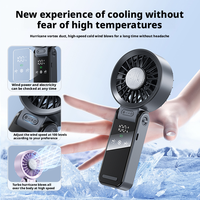 Ventilateur pliable rechargeable, mini turbine turbo, vent puissant à grande vitesse et chargement USB, silencieux