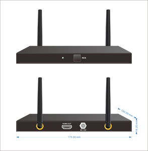 Extendeur sans fil 1080P60Hz Qualité d'<span class=keywords><strong>image</strong></span> HD Interprétation simultanée du <span class=keywords><strong>son</strong></span> <span class=keywords><strong>et</strong></span> de l'<span class=keywords><strong>image</strong></span> - Product Image 2
