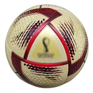 Ballon de football en PU laminé de haute qualité, style 2022, nouveau modèle, doré, Qatar, vente en gros 2023, thermocollé - Product Image 3