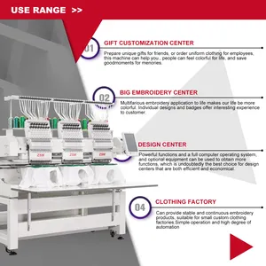 Drie Hoofden Computergestuurde Borduurmachine 3 Head Cap Borduurmachine