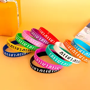 Braccialetto per feste musicali concerto braccialetto in Silicone colorato in gomma Logo personalizzabile