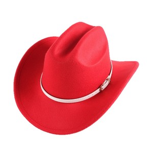 Sombrero de Vaquero ZhenXi M56-58cm, Color Sólido, Ala Ancha, Estilo Fedora de Lana - Product Image 5