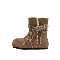 Bottes de neige fourrées pour femme, modèle 2025, à porter de deux façons, doublées polaire, style épais et rembourré, semelle antidérapante, chaudes