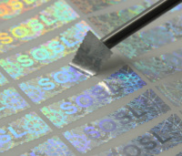 Etiqueta de Seguridad Holográfica Redonda Negra Personalizada, Logotipo Repetitivo, Etiqueta Láser Anti-falsificación, Sello de Garantía Impermeable, Pegatinas Holográficas