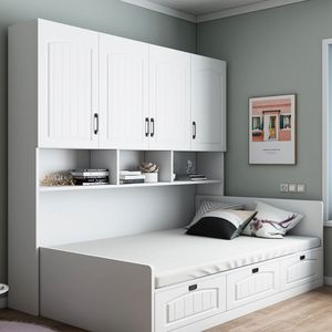 Set Letto Singolo Tatami Moderno con Contenitore per Bambini 2026, Armadio Salvaspazio <span class=keywords><strong>in</strong></span> <span class=keywords><strong>Legno</strong></span>, Camera da Letto per Bambini - Product Image 5