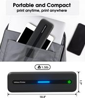 Impresora Térmica Portátil Inalámbrica Phomemo M832 A4, Impresora Móvil sin Tinta de 300DPI para Papel Tamaño Carta de EE. UU. de 8.5"x11", para Viajes, Oficina y Trabajo