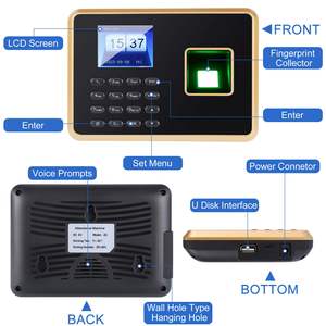 Reloj Biométrico Virous Colors con Huella Dactilar, RFID y PIN, Capacidad para 1000 Usuarios - Product Image 5