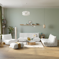 Canapé de salon Voxhome US en stock, livraison directe, 1, 2 ou 3 places, style nordique, canapé compressé sous vide, canapé paresseux au sol, ensemble de canapés