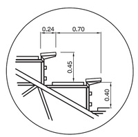 Structure de sport et de divertissement CETA préfabriquée, série 2M/1, en acier S235 JR galvanisé à chaud, durable, toutes saisons, simple et auto-verrouillante