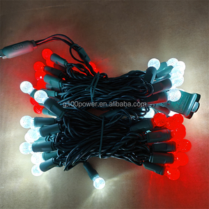 Ngoài trời kỳ nghỉ chiếu sáng trang trí màu trắng và màu đỏ <span class=keywords><strong>mini</strong></span> chuỗi LED Đèn giáng sinh G12 24 '4 ''khoảng cách 70 đèn thương mại - Product Image 4