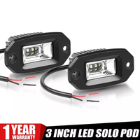 2X 3 pouces encastré LED lumière de travail pare-chocs d'inondation dosettes inversées conduite de camion tout-terrain