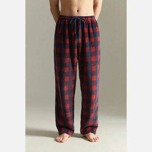 <span class=keywords><strong>Pantaloni</strong></span> <span class=keywords><strong>pigiama</strong></span> in flanella con Logo personalizzato con motivo a quadri da <span class=keywords><strong>uomo</strong></span> abbigliamento da notte invernale Casual termicamente traspirante caratteristiche 100% poliestere per il freddo - Product Image 2