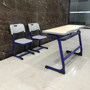 JUOU ריהוט בית ספר ריהוט יחיד מושבים בית ספר שולחן וכיסא ספסל מתכת סטי אריזה צבע חומר מקור סוג גואה ISO