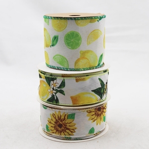 Ruban Grosgrain NAISHI en <span class=keywords><strong>Bobine</strong></span> – Vente en Gros, 10 Yards, 38mm, Motifs Floraux Printaniers, Bord <span class=keywords><strong>Fil</strong></span>é - Product Image 2