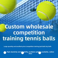 Kit d'entraînement personnalisé avec cordes haute élasticité et durables, vessie en caoutchouc pressurisée pour enfants et adultes, ensemble de 3 pièces avec plateaux de base et balles de tennis