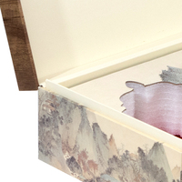 Confezione regalo di tè di fascia alta personalizzata con Design Packaging in stile paesaggio e personalizzazione della scatola di carta Flip Top