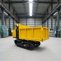 Véhicule de transport sur chenilles compact de 1 tonne à économie d'énergie pour le transfert de marchandises en pente, en ferme ou en forêt