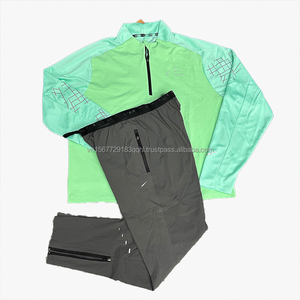 ชุดกีฬาพิมพ์ลายแขนยาวสำหรับฤดูใบไม้ร่วงและฤดูหนาว แบบซิปครึ่งตัว แห้งเร็ว ระบายอากาศได้ดี เหมาะสำหรับออกกำลังกายกลางแจ้ง วิ่ง และฟิตเนส ชุดเซ็ตสำหรับทุกเพศ - Product Image 2