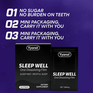Bandes buccales OEM/ODM à dissolution rapide pour un sommeil profond et un soulagement du stress chez l'adulte, sans sucre, personnalisables, complément alimentaire - Product Image 5