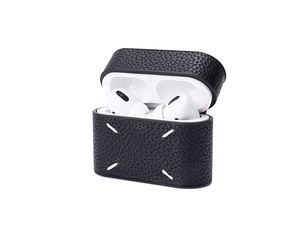 Étui pour écouteurs sans fil en cuir noir, étui pour écouteurs en cuir de luxe, étui pour écouteurs portable, étui de protection pour écouteurs, antichoc - Product Image 4