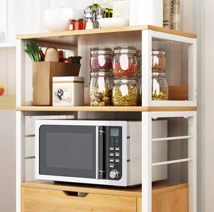 Enjoy Smart Home Gold Supplier Direct Supply Kitchen Storage Shelf Microwave Oven Stand Rack