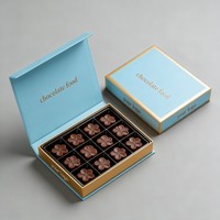 Boîte cadeau de chocolat pour la Saint-Valentin avec logo personnalisé, boîte de chocolat avec aimants luxueux, boîte de bonbons exquise avec insert