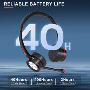 Auriculares inalámbricos duales ENC M890BTD con estación base, micrófono con cancelación <span class=keywords><strong>de</strong></span> ruido y conexión USB para centro <span class=keywords><strong>de</strong></span> llamadas u oficina. - Product Image 5