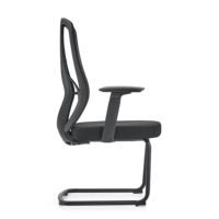 Chaise de bureau ergonomique moderne en maille personnalisée OEM avec support lombaire, coussin en éponge, base et accoudoirs en métal