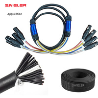 Câble serpent Xlr 32 canaux fil pur cuivre Flexible Pvc veste blindé câble Audio 4/8/12/16/24/32/40 canaux fil 100m rouleau