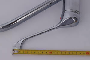 आधुनिक वाणिज्यिक एकल-छेद बेसिन मिक्सर सिंक नल नल नल के साथ निर्माता कस्टम स्टेनलेस स्टील हैंडल द्वारा सिरेमिक वाल्व कोर के साथ - Product Image 5