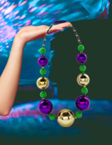 卸売ゴールドグリーンパープルビーズネックレスカラフルなLEDライトアップ大型チェーンビーズネックレスカーニバル活動用 - Product Image 4