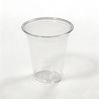 Gobelets en plastique jetables transparents épaissis, calibre 92 mm, en PET, avec couvercles, pour boissons froides, usage commercial