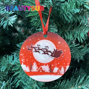 Longstar BEAUTYSUB HD sublimazione metallo <span class=keywords><strong>natale</strong></span> ornamenti in alluminio rivestiti in bianco trasferimento di calore stampe foto forma personalizzata - Product Image 3