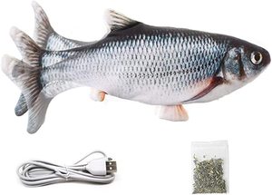 Venta caliente personalizado de lujo ecológico lindo divertido simulación eléctrica móvil pez de peluche juguete interactivo motorizado <span class=keywords><strong>Catnip</strong></span> juguete - Product Image 2