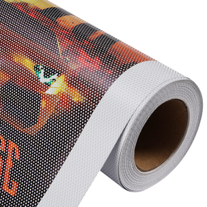 สติกเกอร์ใสแบบเจาะรูสำหรับติดกระจก ป้องกันความร้อน วัสดุไวนิลแบบมองเห็นได้ทางด้านเดียว สำหรับงานพิมพ์โปสเตอร์ - Product Image 6