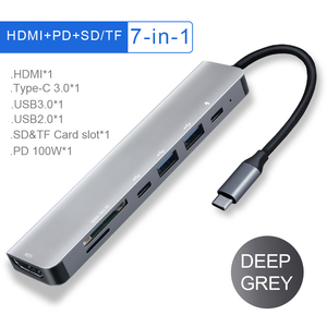 Base de Conexión USB C 7 en 1 Justlink, HDMI 4K, Carga Rápida PD de 100W, USB 3.0, Lector de Tarjetas <span class=keywords><strong>SD</strong></span>/TF, <span class=keywords><strong>Adaptador</strong></span> Tipo C para PC y Laptop - Product Image 5